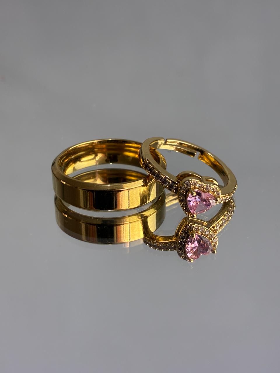 Anillo Pandora Rosado Dorado